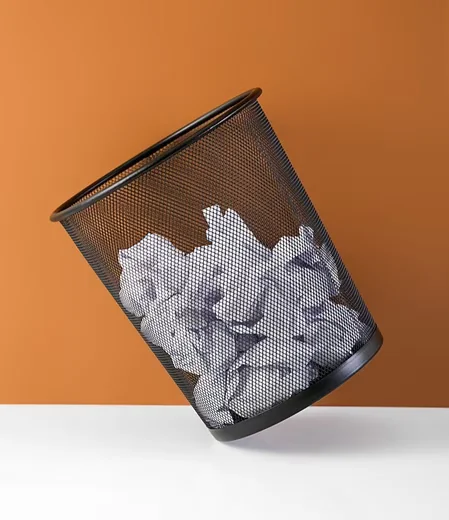 SINOBA Papierkorb Metall-Mesh 18 L, rund, Höhe 34 cm