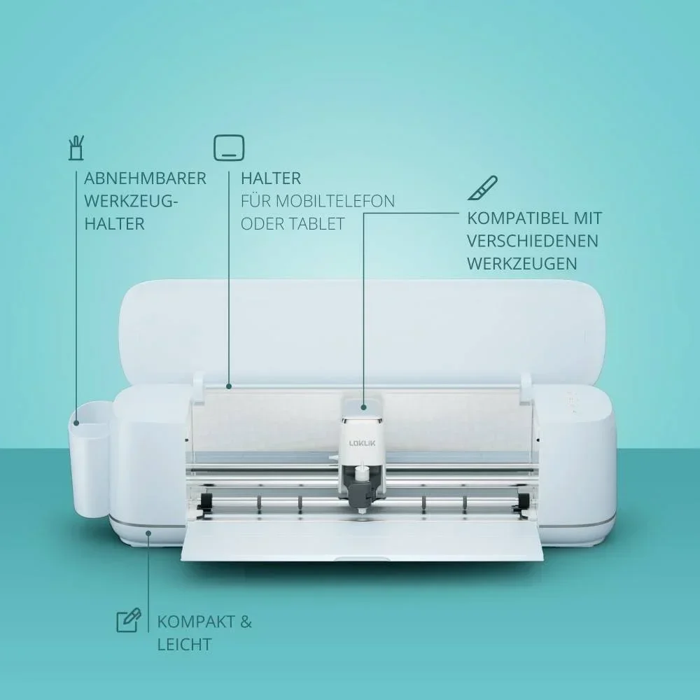 LOKLiK iCraft Schneideplotter für über 100 Materialien Pastellblau DIY