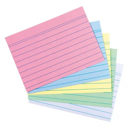 Herlitz Karteikarten DIN A8 liniert 1000 Stück in 5 Farben