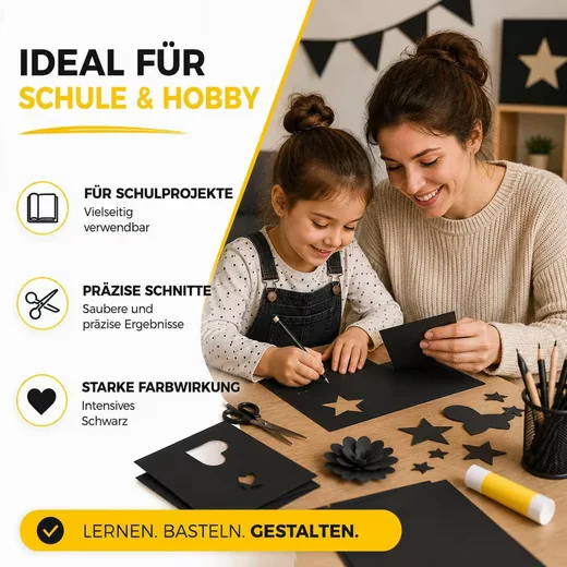 DIYTASTIC Bastelkarton 100 Blatt DIN A4 220 g m2 Tonkarton Tonpapier