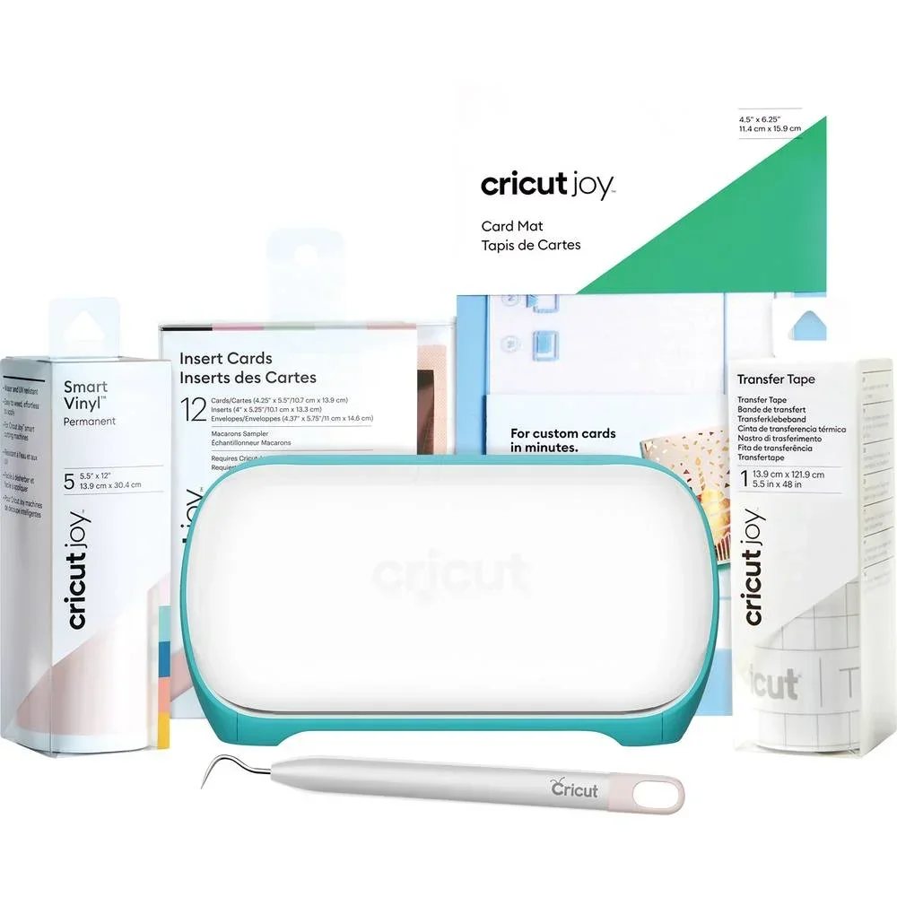 CRICUT Joy Starter Bundle Schneideplotter mit Gestaltungsset Türkis