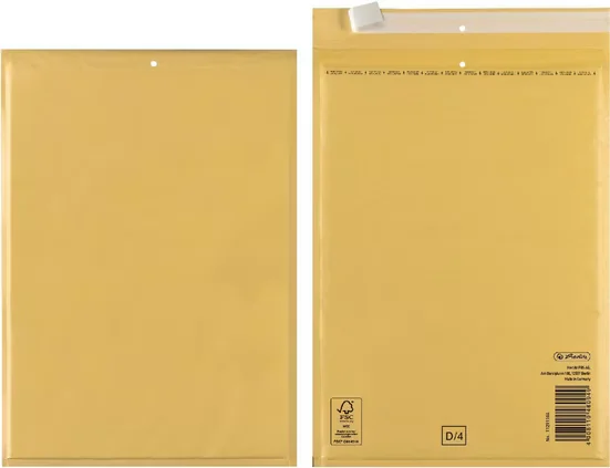 HERLITZ Luftpolstertasche 4/D 20x27 cm braun Haftklebung 10 Stk