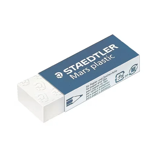 STAEDTLER Mars Plastic Radiergummi weiss für Schule Zeichnen