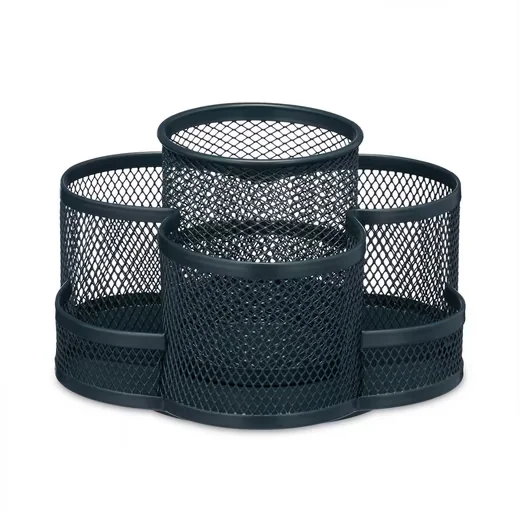 Relaxdays Drehbarer Stiftehalter mit 7 Fächern Schreibtisch Organizer