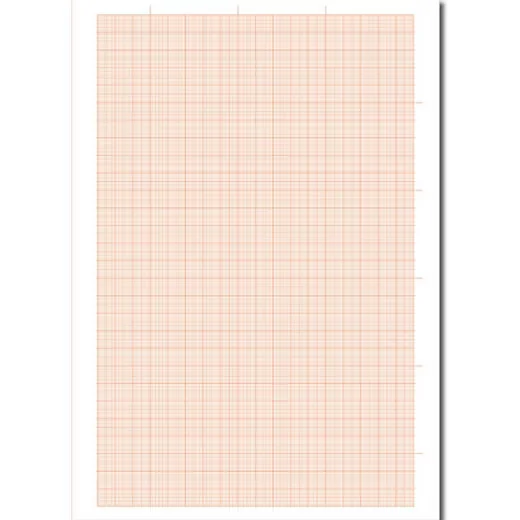 URSUS Millimeterblock DIN A4 25 Blatt 1 mm Gitternetz rot