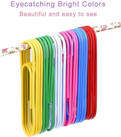 FELIXLEO Büroklammern 100 mm bunt groß XXL Paperclips