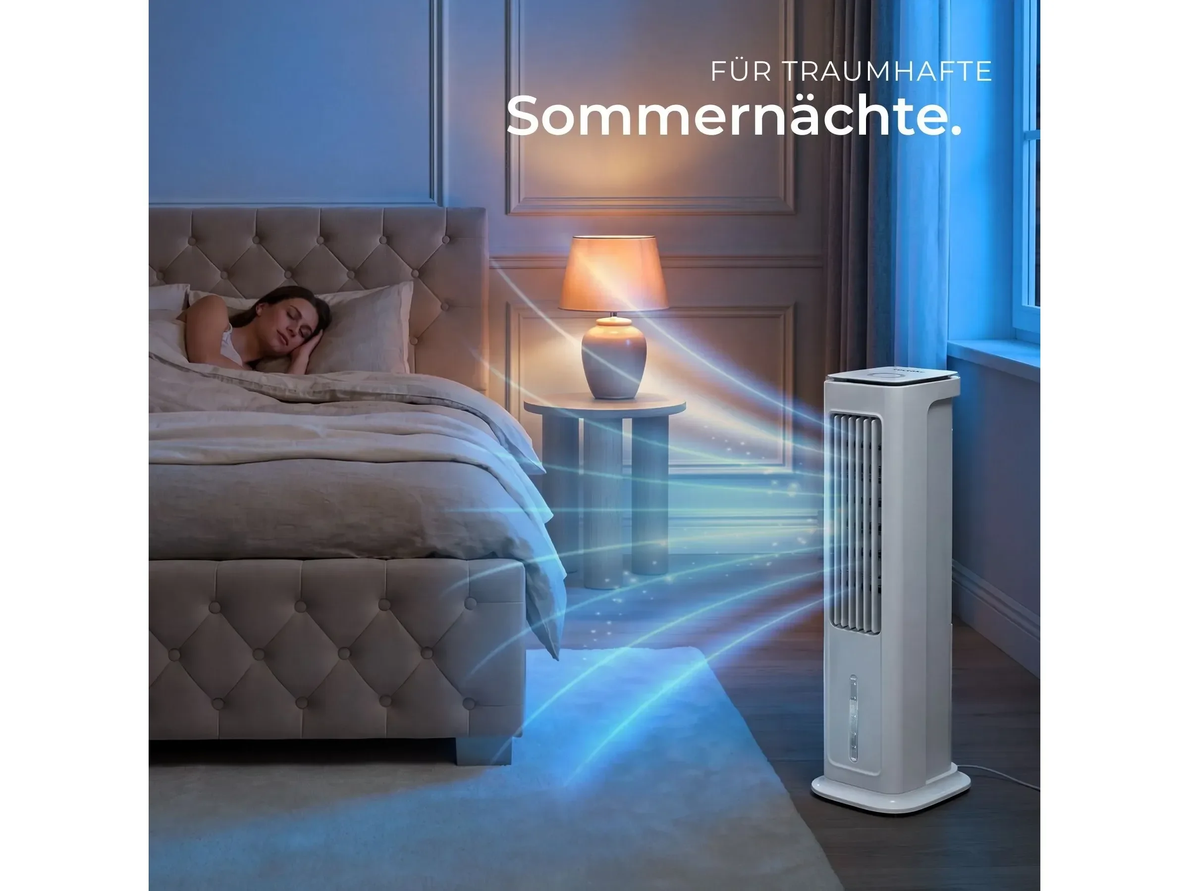 TECTAKE Luftkühler Alaska 4-in-1, 5 l Tank, 3 Modi, 3 Stufen, Weiß