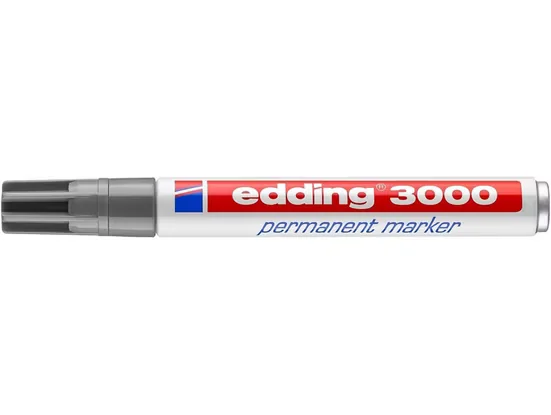 edding 3000 Permanentmarker nachfüllbar Rundspitze grau