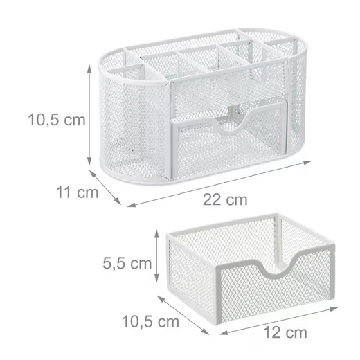 Relaxdays Schreibtisch Organizer Stiftehalter für Büro und Home Office