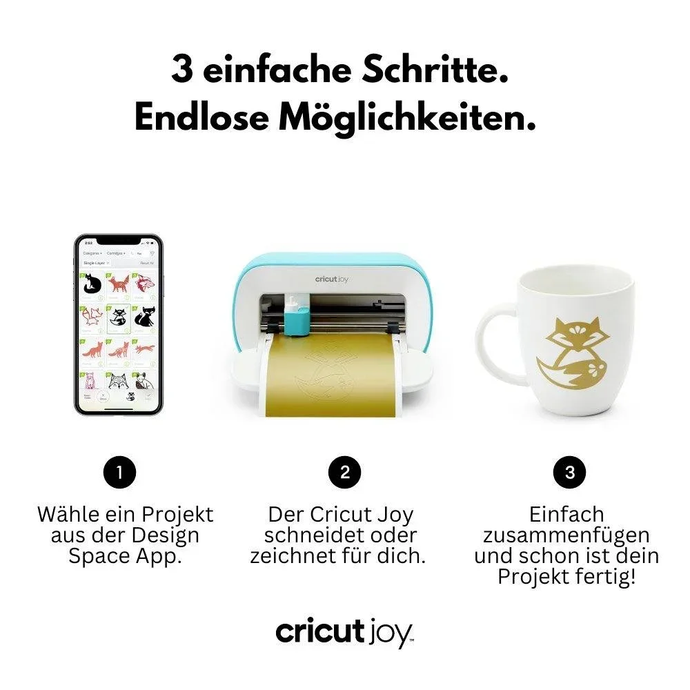 CRICUT Joy Starter Bundle Schneideplotter mit Gestaltungsset Türkis