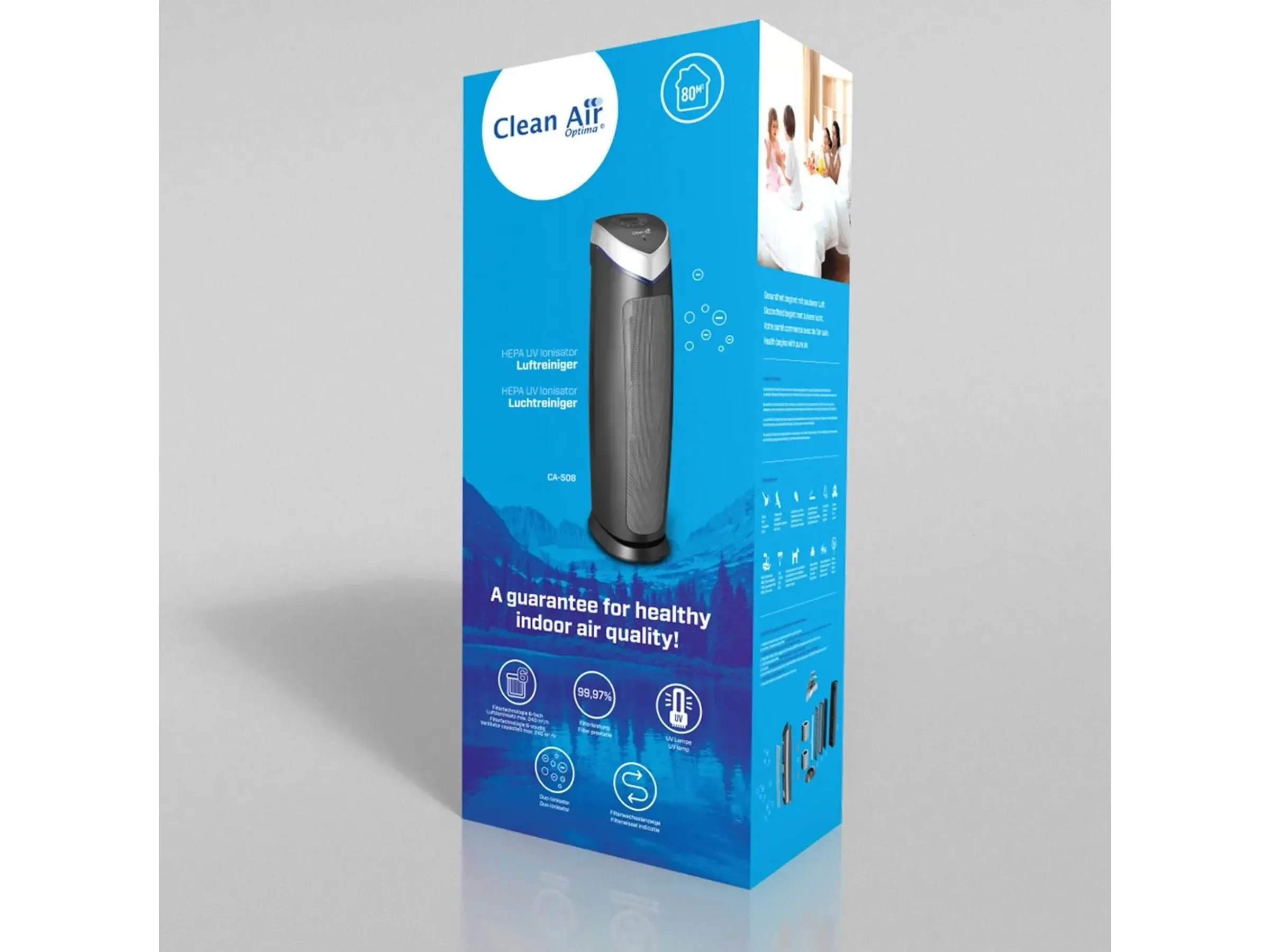 Clean Air Optima CA508 Luftreiniger 240 m3/h für Räume bis 80 m2
