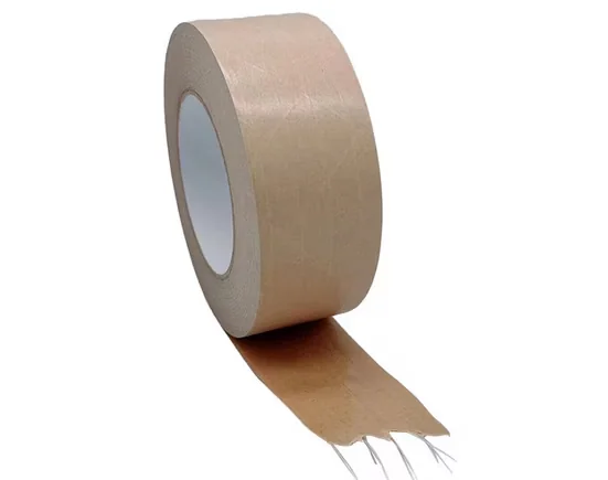 BAYLI Packband Papier fadenverstärkt 50mm x 50m 2 Rollen 130 my