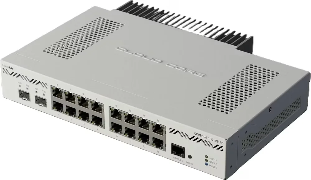 MikroTik CCR2004-16G-2S+ Cloud Core Router 16x Gigabit 2x SFP Plus 10G