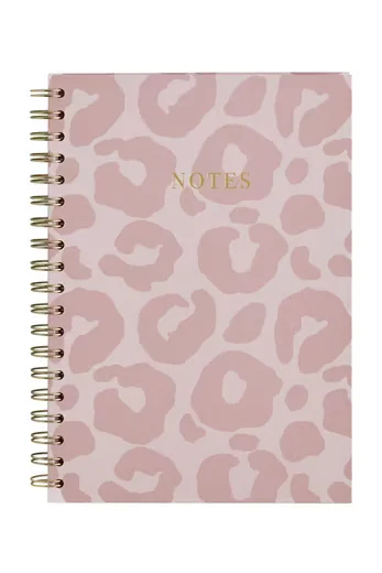 NEXT Notizbuch B5 liniert mit Leoparden-Print