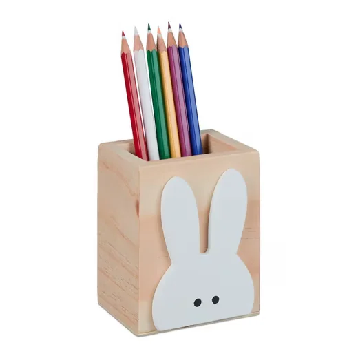 Relaxdays Stiftehalter Hase Organizer für Schreibtisch und Büro