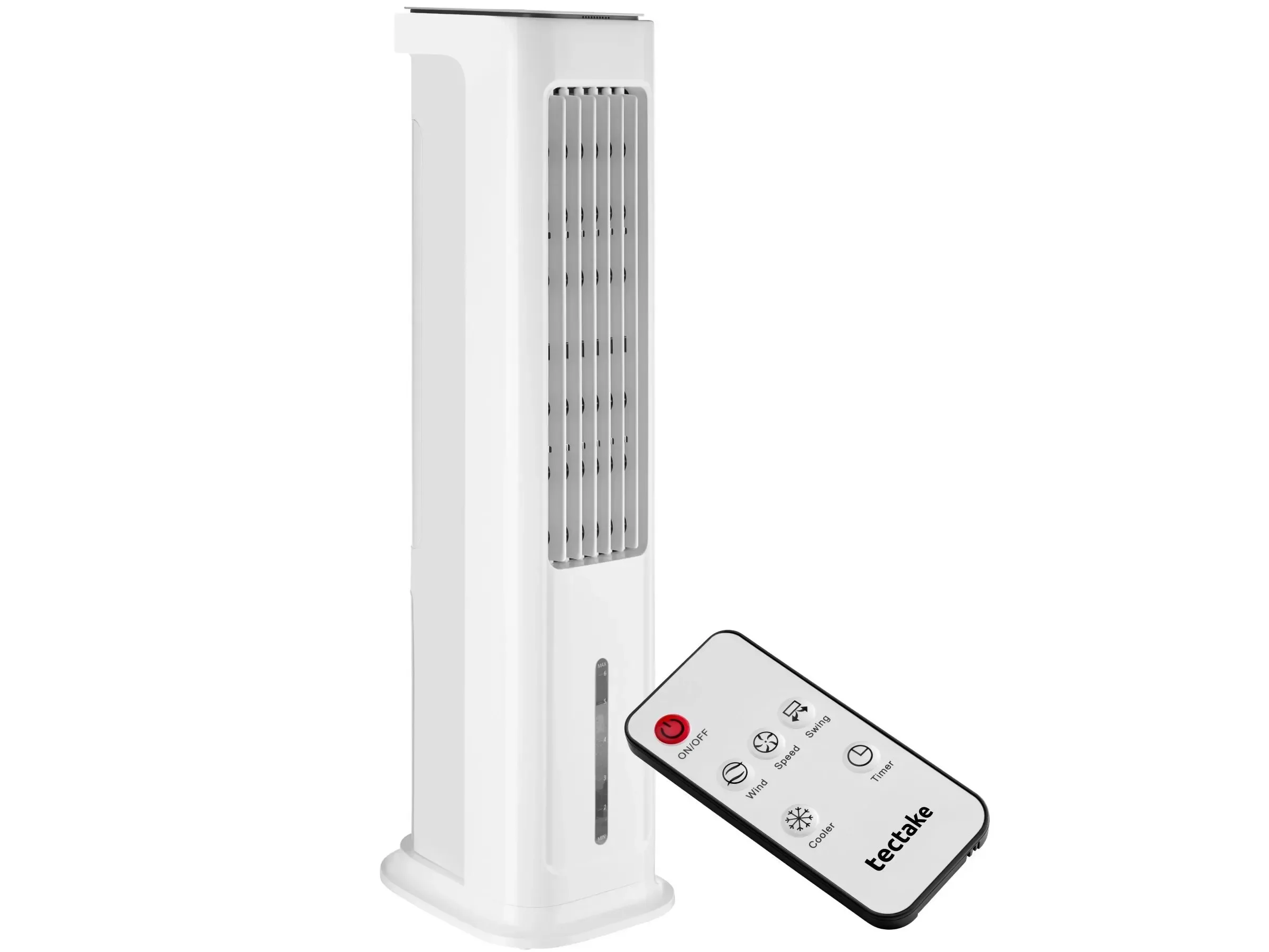 TECTAKE Luftkühler Alaska 4-in-1, 5 l Tank, 3 Modi, 3 Stufen, Weiß