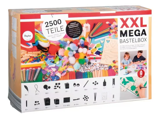 RAYHER Kreativset XXL Mega Bastelbox für Kinder und Erwachsene