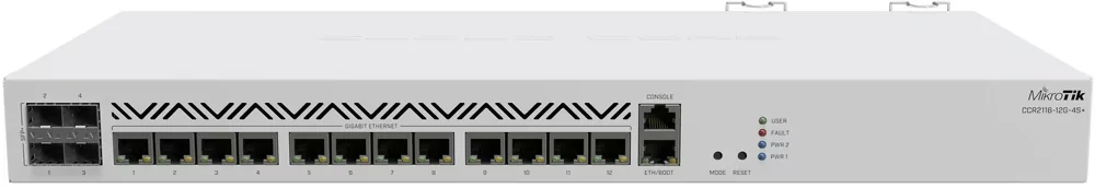 MikroTik CCR2116-12G-4S+ Cloud Core Router, 12x Gigabit, 4x 10G SFP+