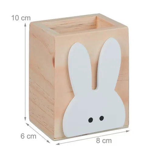 Relaxdays Stiftehalter Hase Organizer für Schreibtisch und Büro