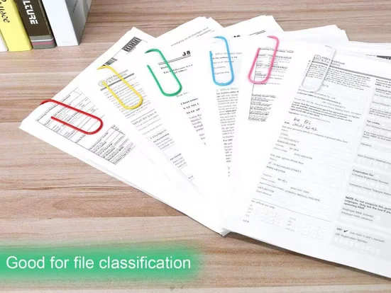 FELIXLEO Büroklammern 100 mm bunt groß XXL Paperclips