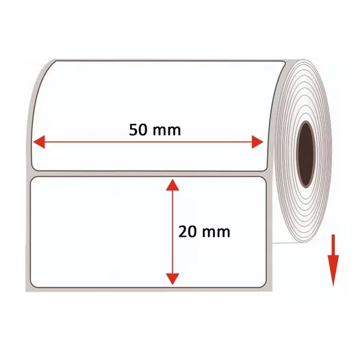 GOODMARKT Thermoetiketten 50x20 mm selbstklebend Rolle 1000 Stk