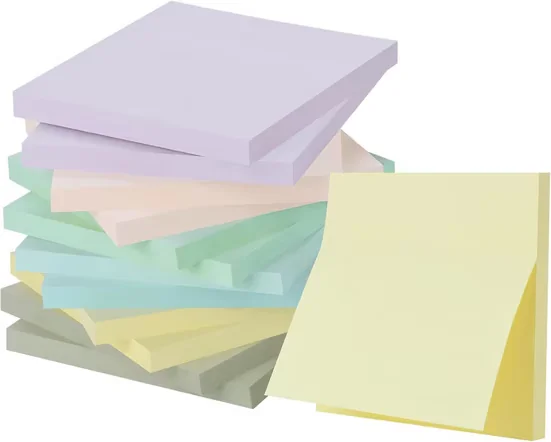 FELIXLEO Haftnotizen 76 x 76 mm, 12 Blöcke, 60 Blatt, Morandi Farben