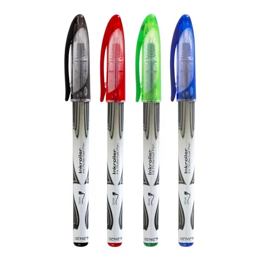 Genie Gelschreiber Schreibroller 12er Set 0,5 mm 4 Farben