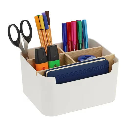 Relaxdays Schreibtisch Organizer mit 5 Fächern für Büro und Stifte