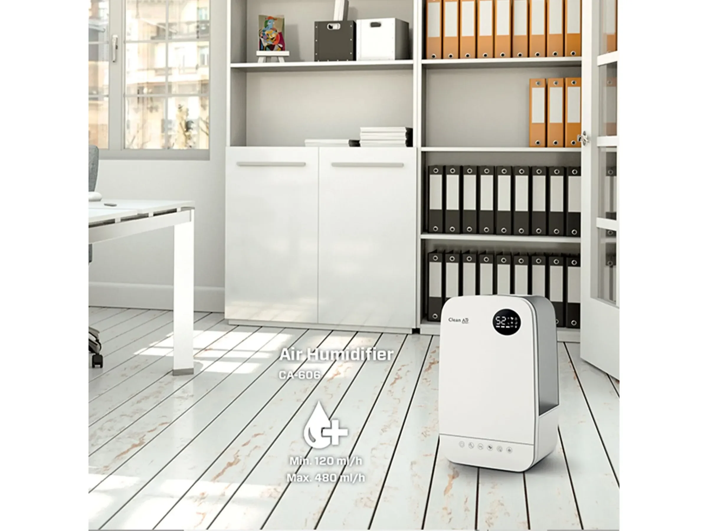 Clean Air Optima CA606W Luftbefeuchter 480 ml/h für Räume bis 65 m²