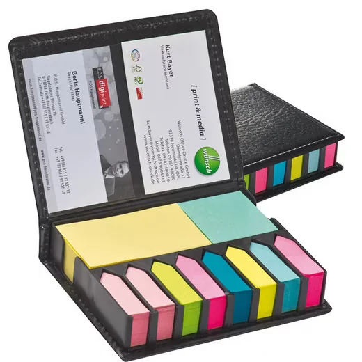MACMA Haftnotizblock Haftmarkerset, 400 Haftnotizzettel, 1200 Marker