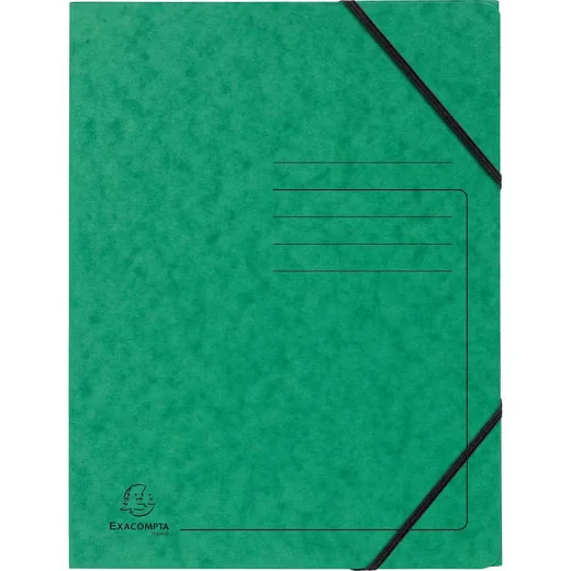 EXACOMPTA Organisationsmappe A4 Sammelmappe 355 g/qm Gummizug grün