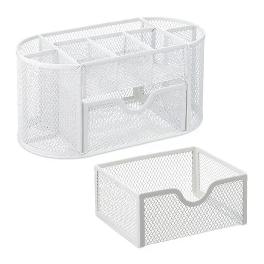 Relaxdays Schreibtisch Organizer Stiftehalter für Büro und Home Office