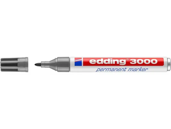 edding 3000 Permanentmarker nachfüllbar Rundspitze grau