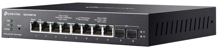 TP-Link SG2210XMP-M2 2.5G PoE Plus Managed Switch mit 10G SFP Plus