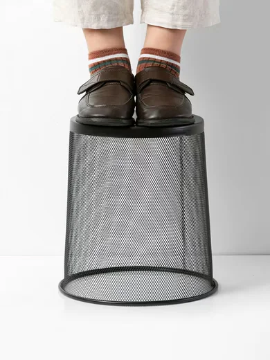 SINOBA Papierkorb Metall-Mesh 18 L, rund, Höhe 34 cm