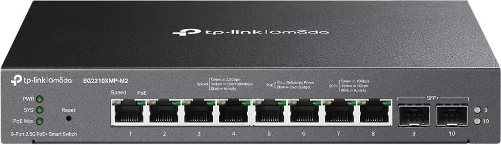 TP-Link SG2210XMP-M2 2.5G PoE Plus Managed Switch mit 10G SFP Plus