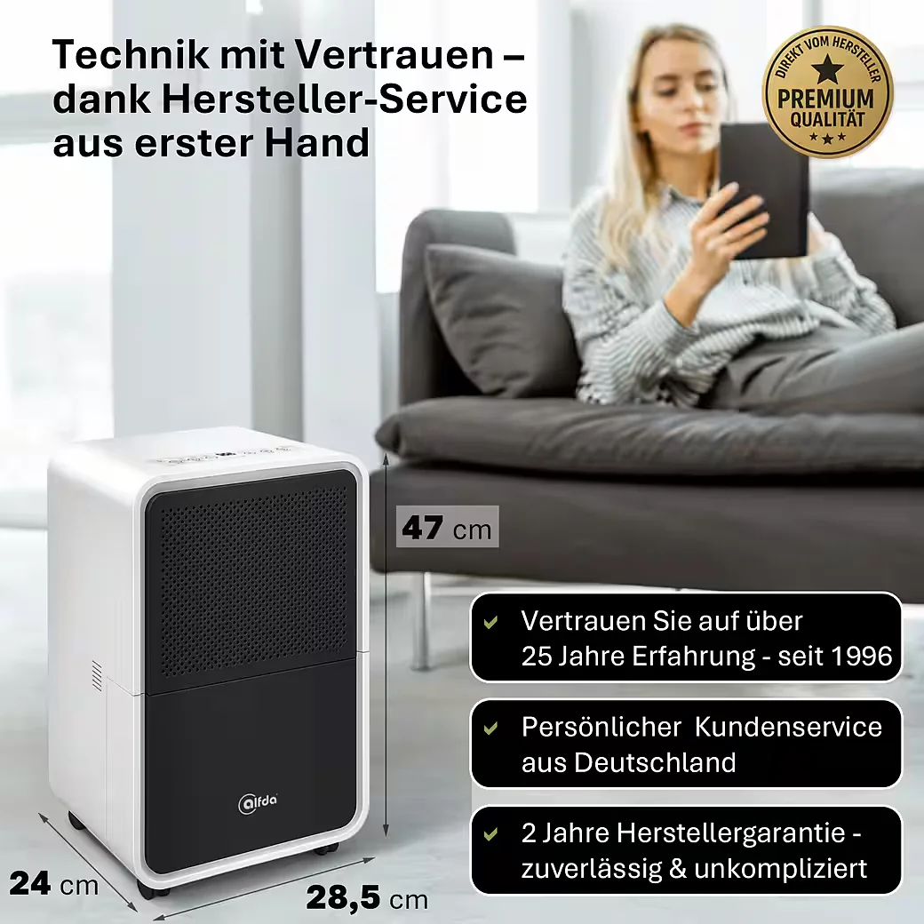ALFDA Luftentfeuchter AEF1200 Raumentfeuchter für Keller und Wohnung