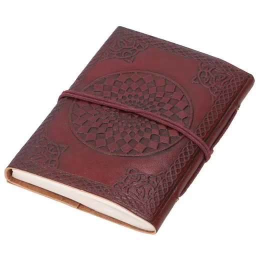 GURU-SHOP Leder Tagebuch Notizbuch mit Ledereinband