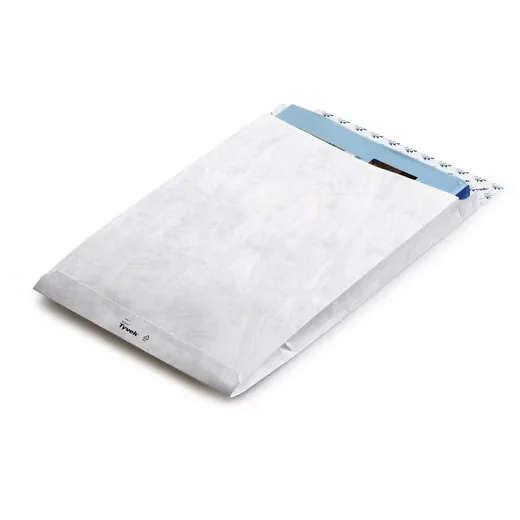 BONG Tyvek Faltentasche DIN E4 ohne Fenster haftklebend weiß 00011846