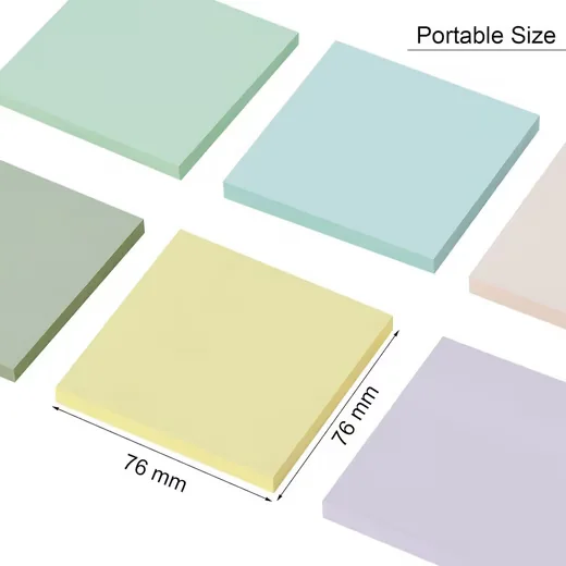 FELIXLEO Haftnotizen 76 x 76 mm, 12 Blöcke, 60 Blatt, Morandi Farben