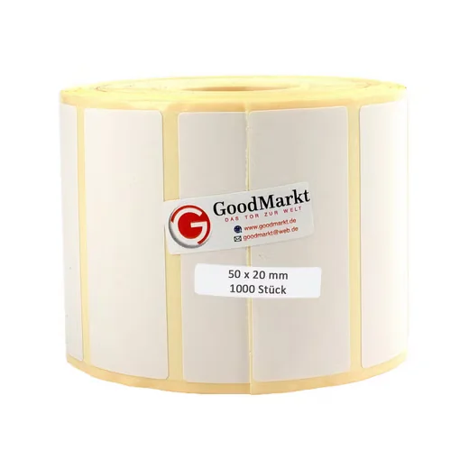 GOODMARKT Thermoetiketten 50x20 mm selbstklebend Rolle 1000 Stk