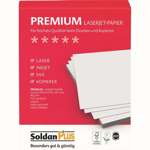 INAPA SoldanPlus Premium Kopierpapier für Drucker und Kopierer