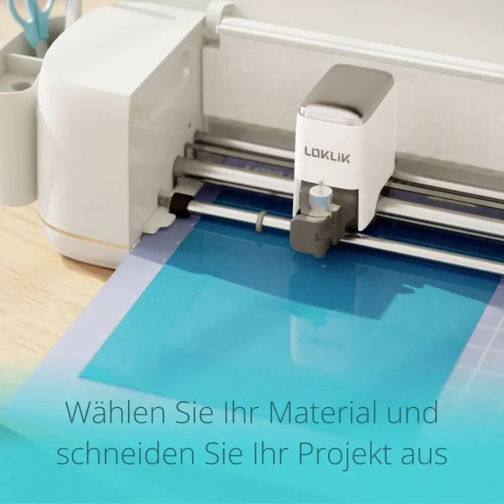 LOKLiK iCraft Schneideplotter für über 100 Materialien Pastellblau DIY