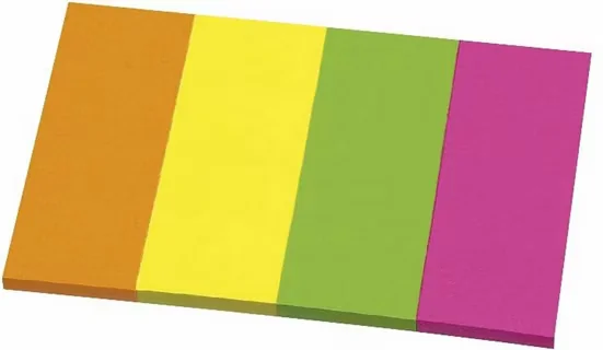 CONNECT Haftnotizen 40 x 50 mm Neonfarben, 3 x 50 Blatt Haftnotizblock