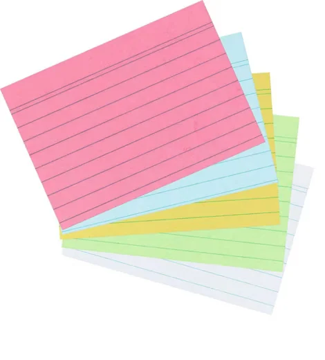 Herlitz Karteikarten DIN A8 liniert 500 Stück farbig sortiert